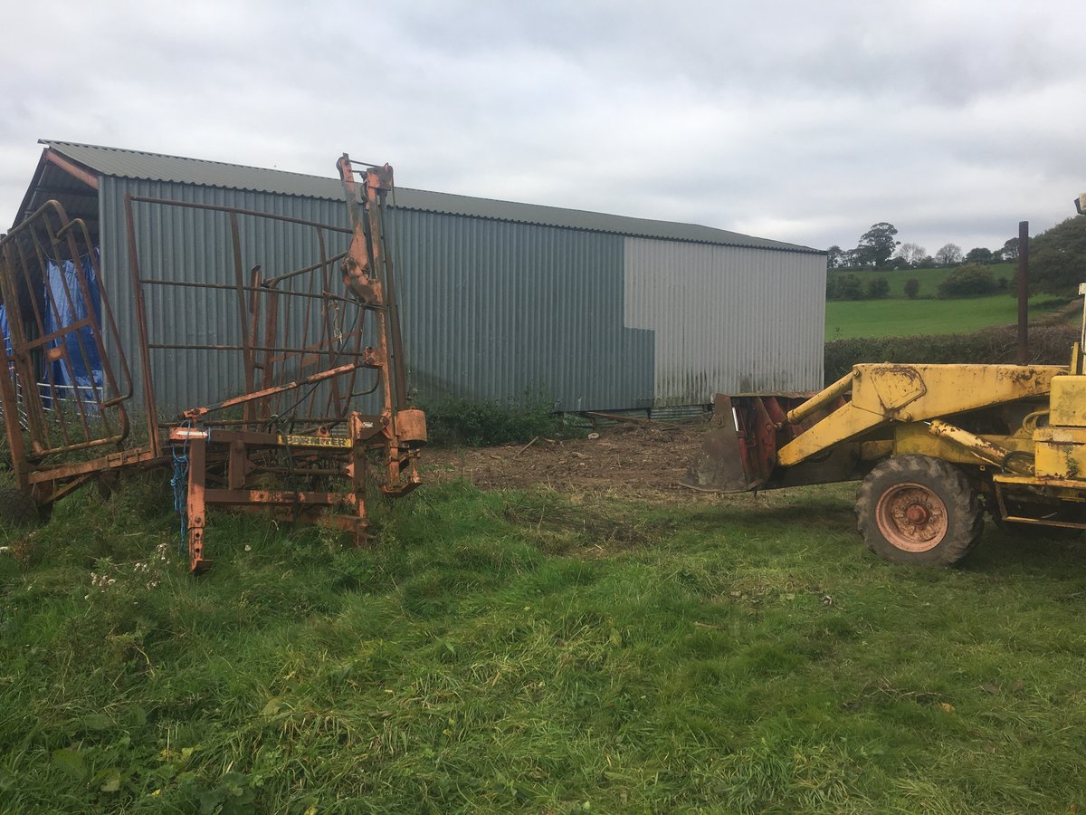 image shows: agricultural lean to barn extension llanfihangel crucorney 