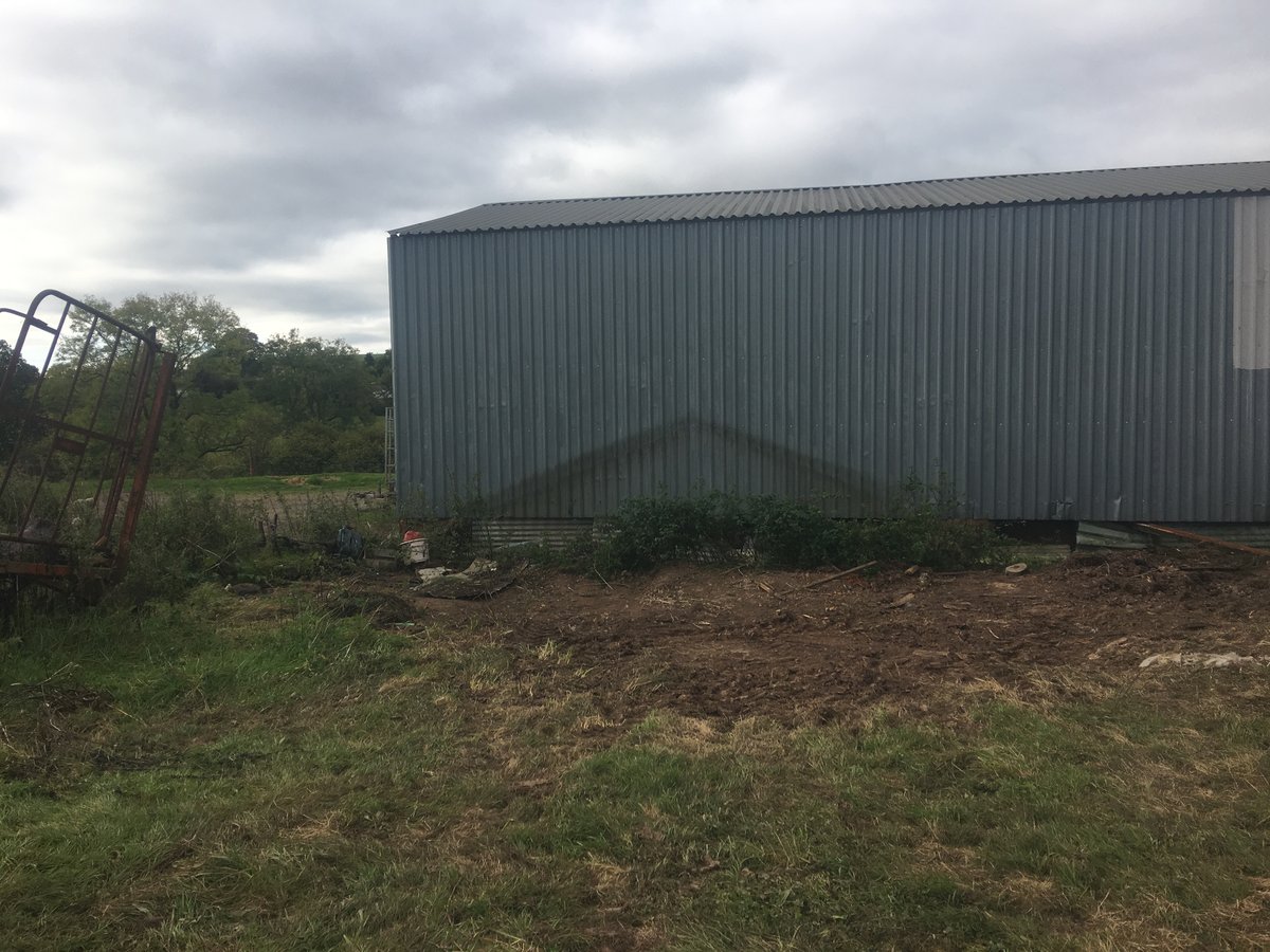 image shows: agricultural lean to barn extension llanfihangel crucorney 