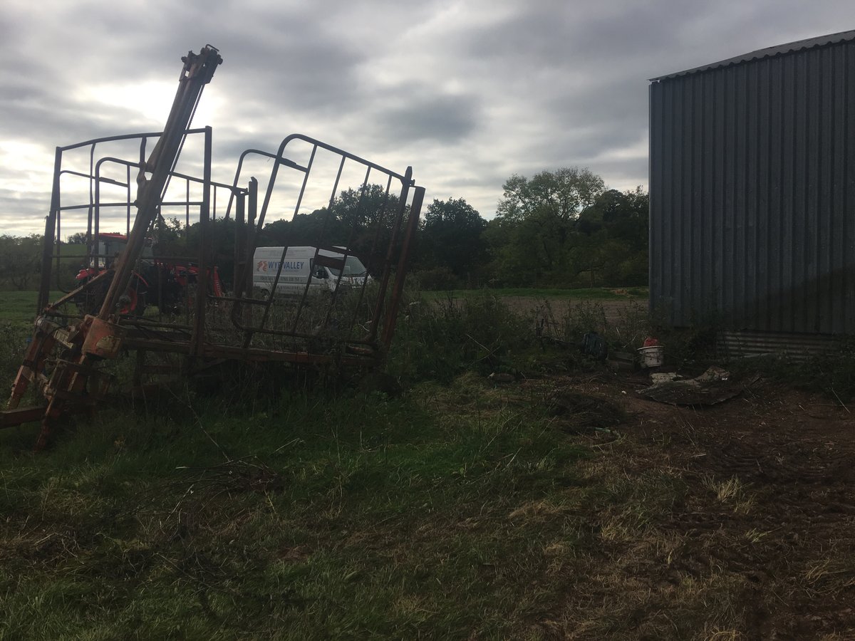 image shows: agricultural lean to barn extension llanfihangel crucorney 