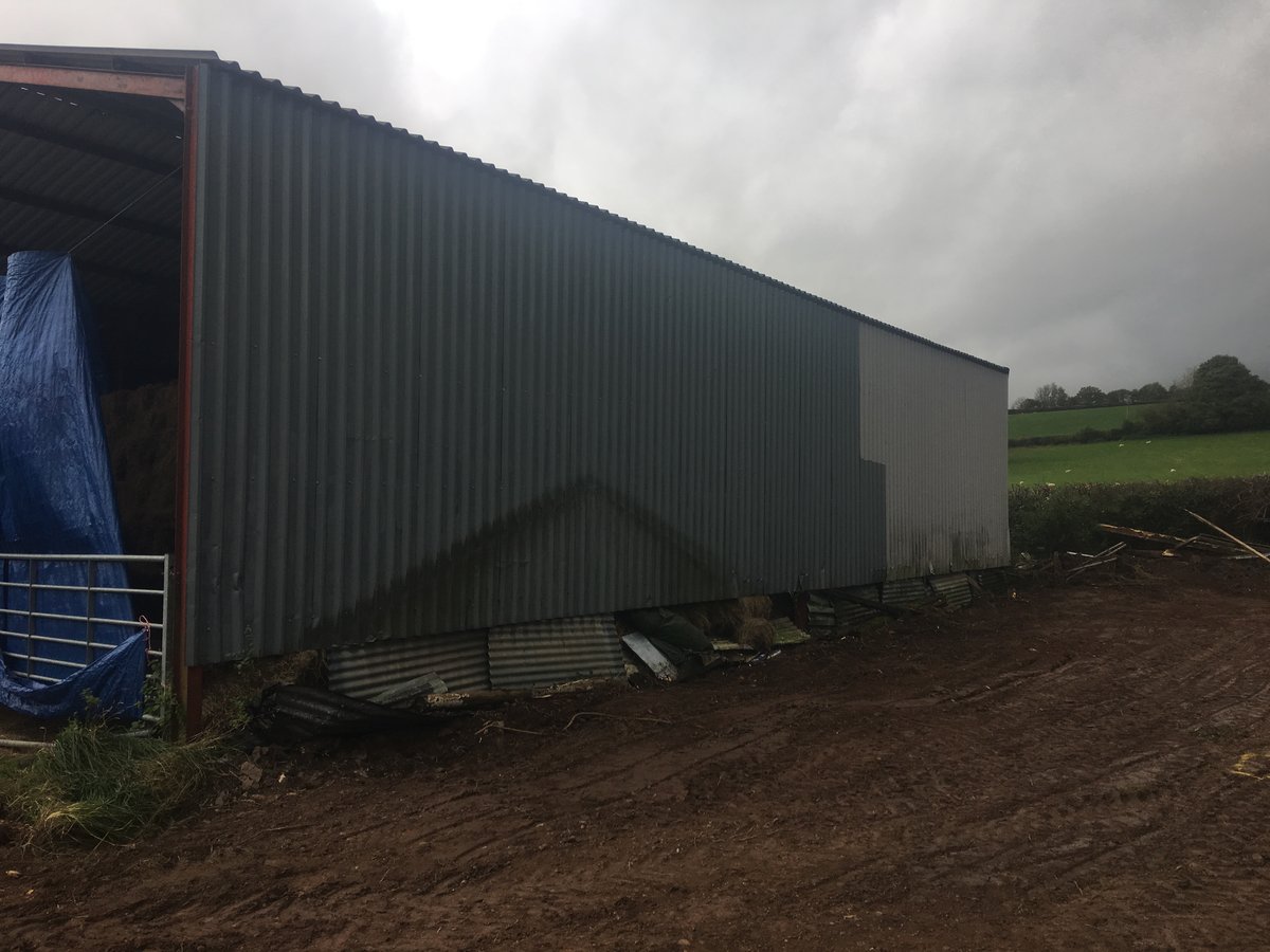 image shows: agricultural lean to barn extension llanfihangel crucorney 