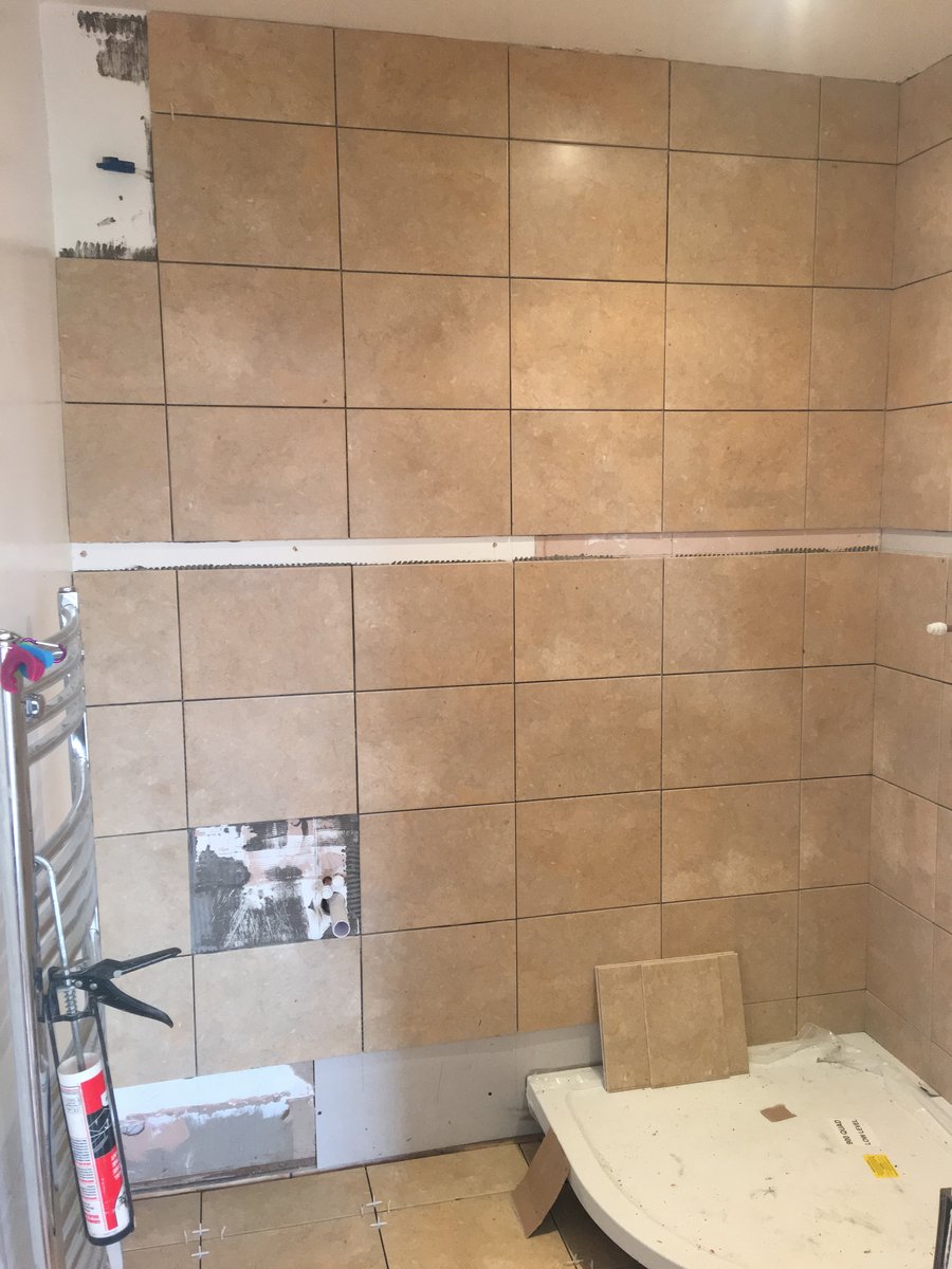 image shows: bathroom renovation stone floor mork 