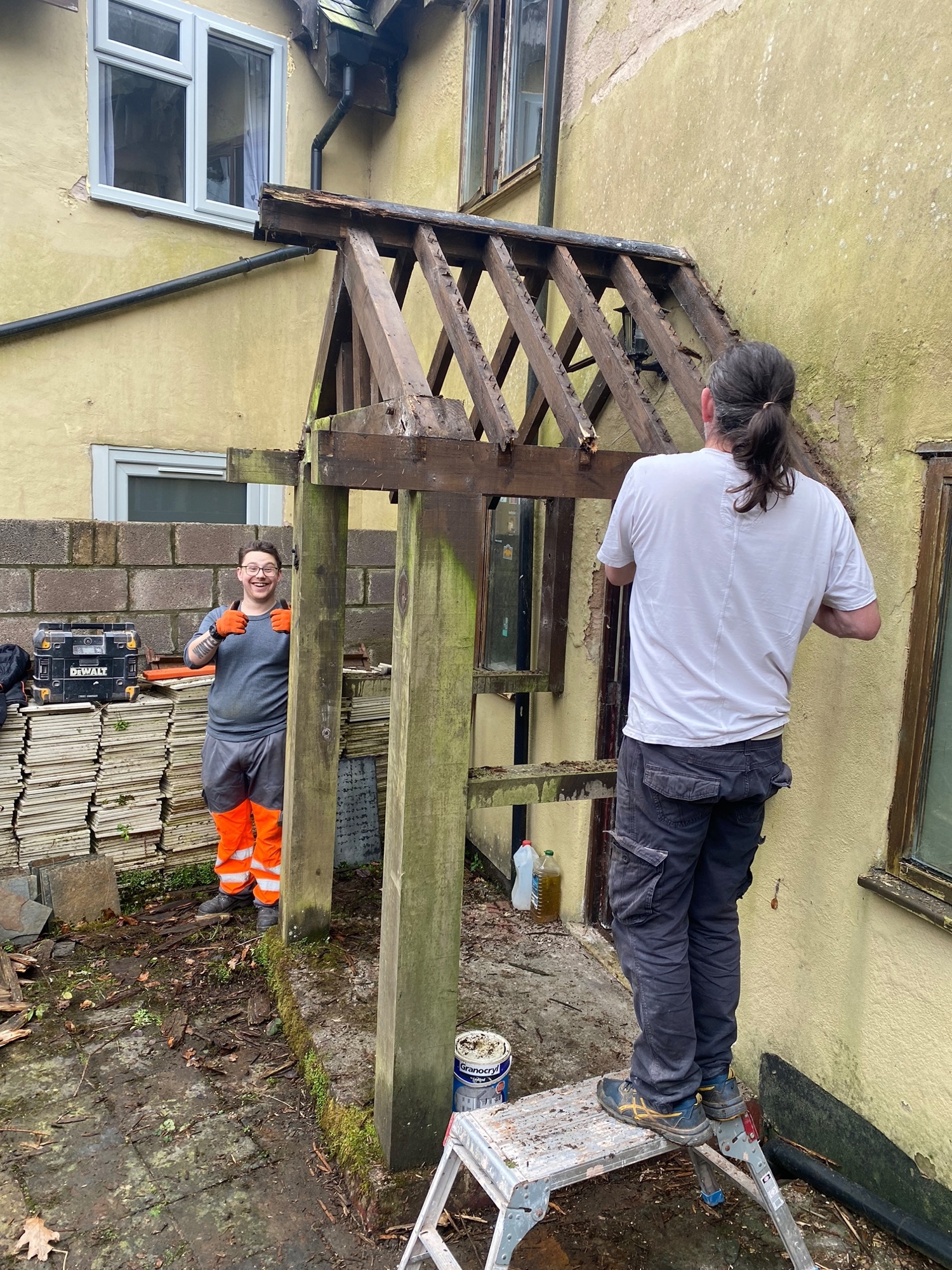 995: Click here for full sized Old porch removal image and more information Old porch removalImage with link to high resolution version