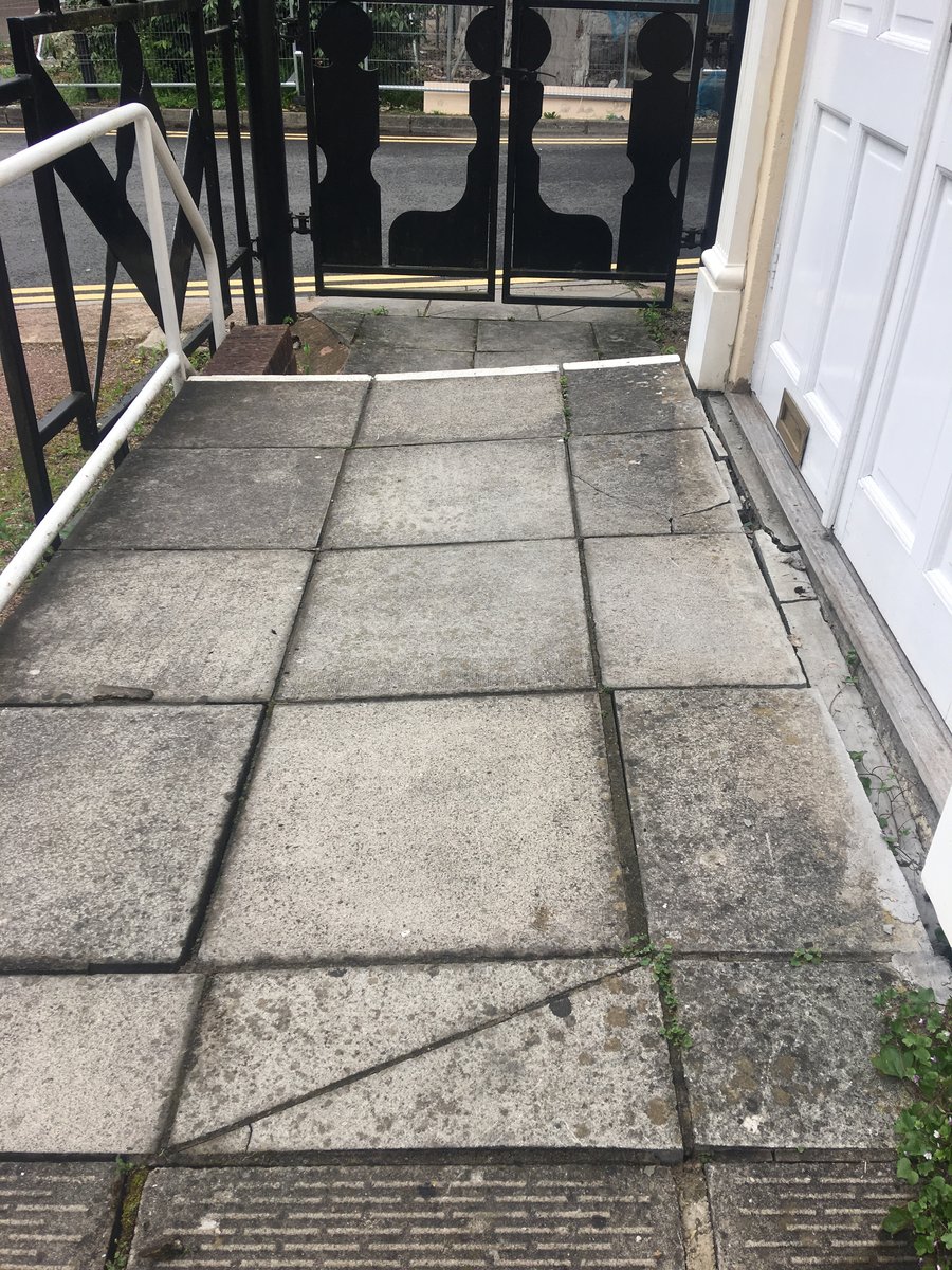 image shows: disabled access ramp car park masonic hall pontypool 