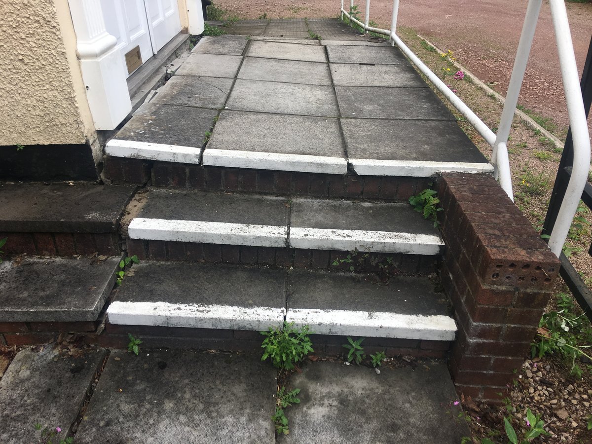 image shows: disabled access ramp car park masonic hall pontypool 