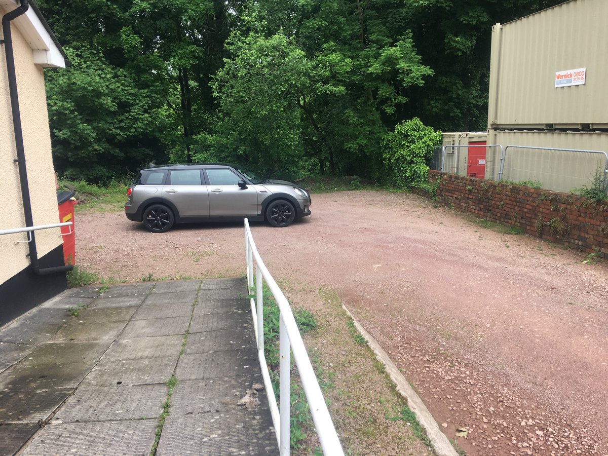 image shows: disabled access ramp car park masonic hall pontypool 