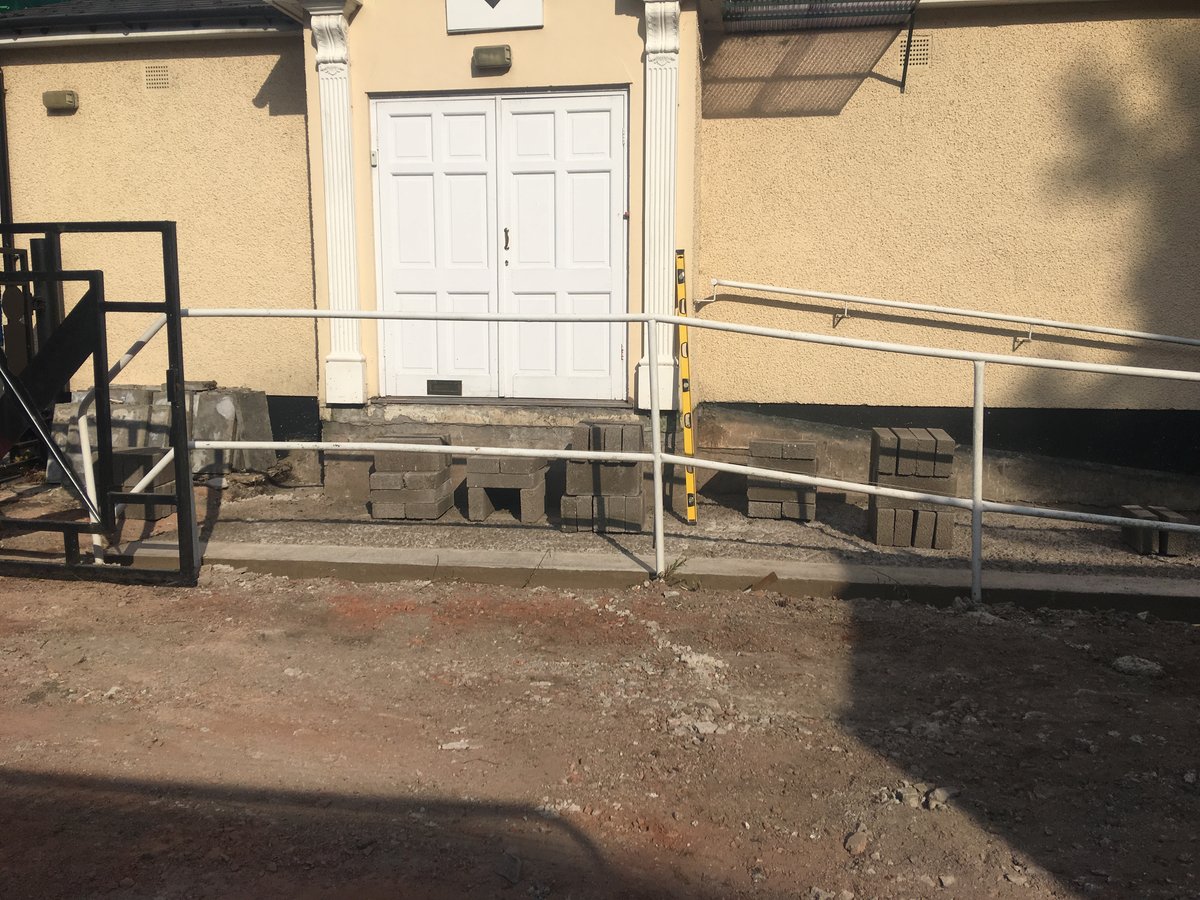 Click here to view the image of disabled access ramp car park masonic hall pontypool at higher resolution. An image of disabled access ramp car park masonic hall pontypool goes here.