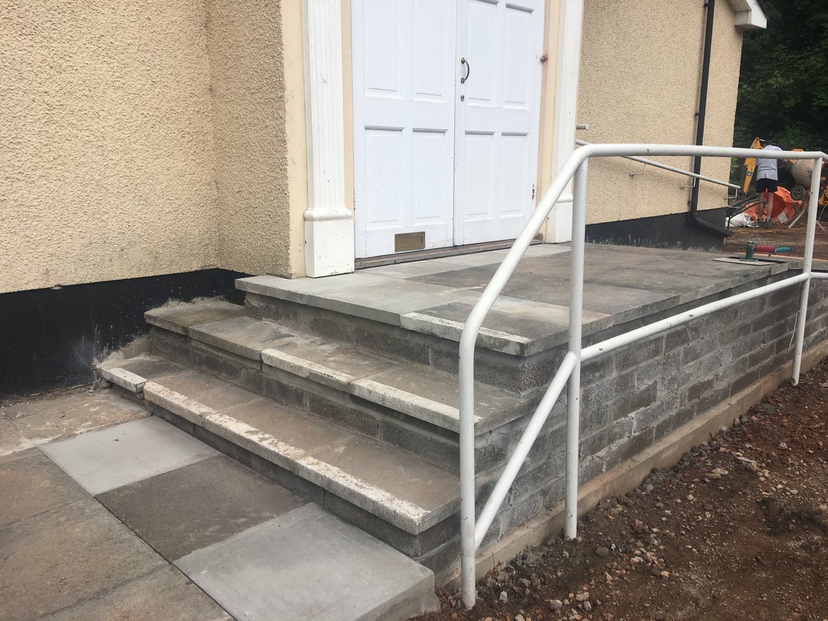 image shows: disabled access ramp car park masonic hall pontypool 