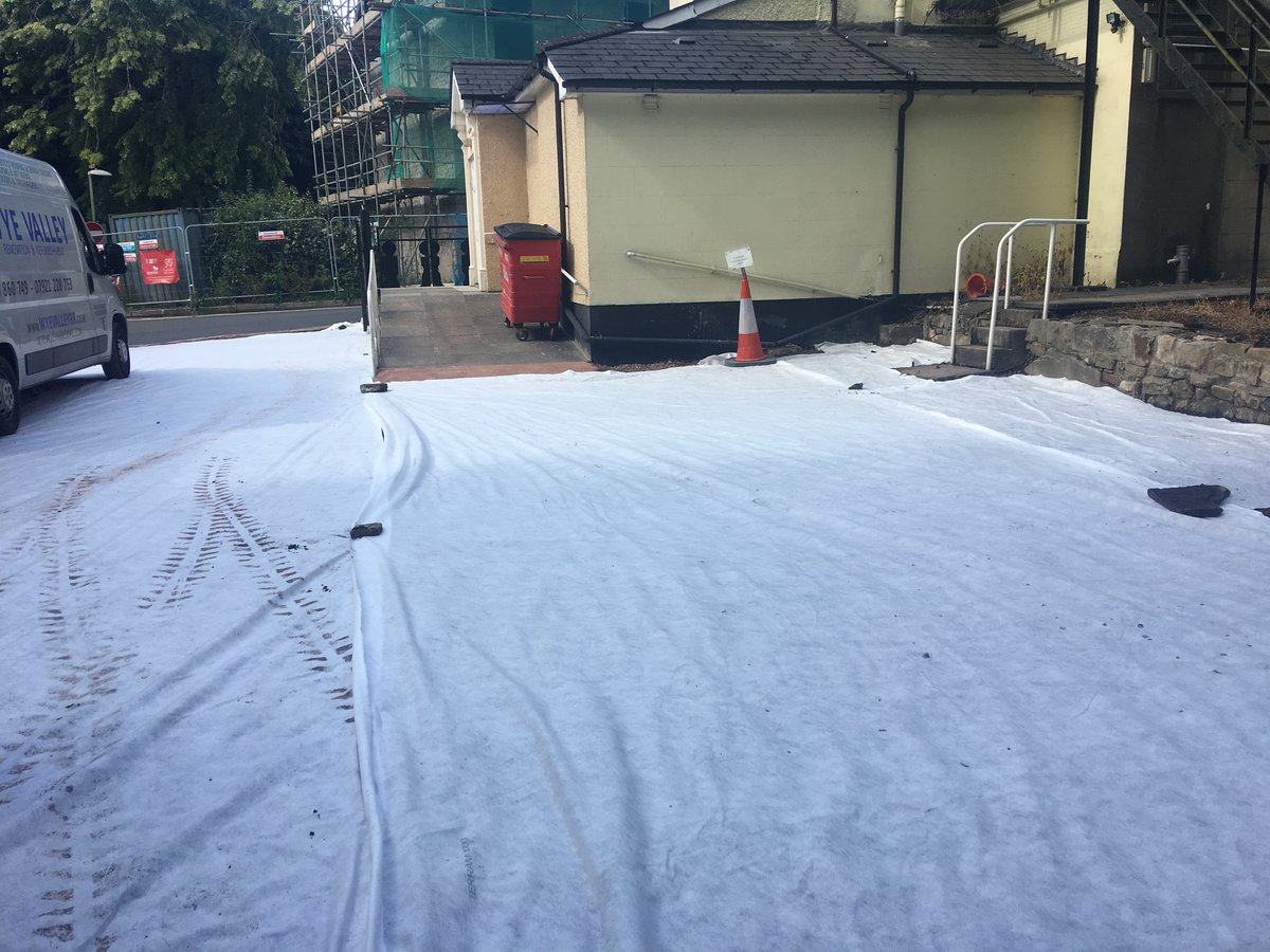 image shows: disabled access ramp car park masonic hall pontypool 