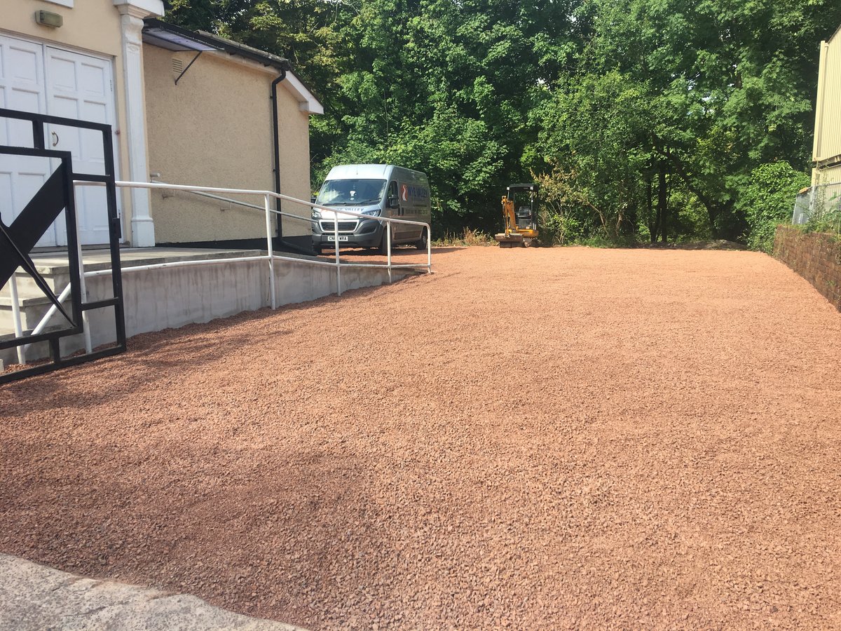 image shows: disabled access ramp car park masonic hall pontypool 