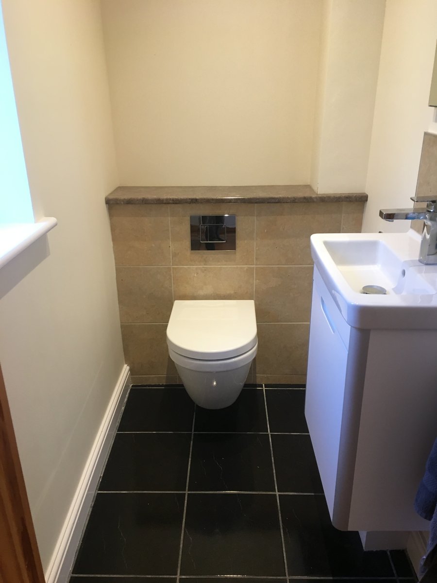 image shows: downstairs cloakroom makeover mork 