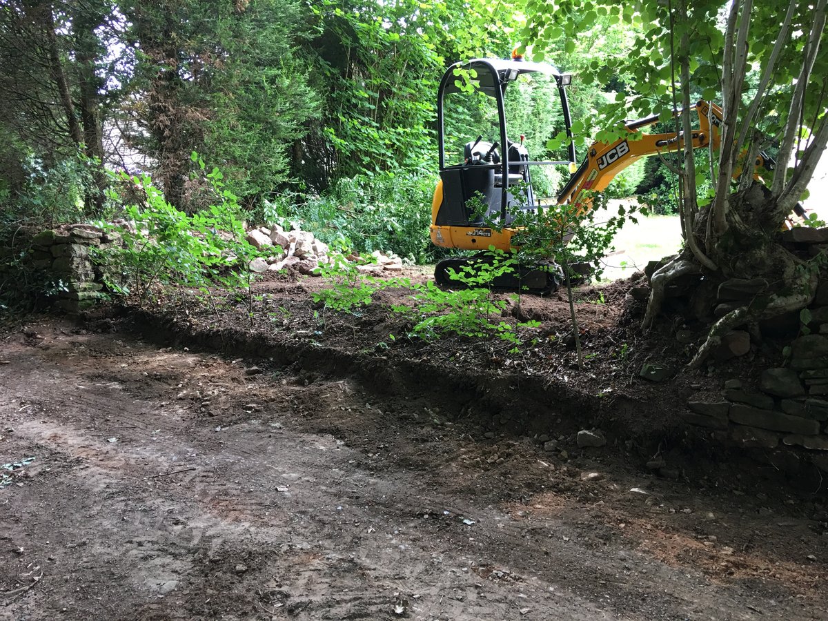 image shows: dry stone walling repairs the narth 