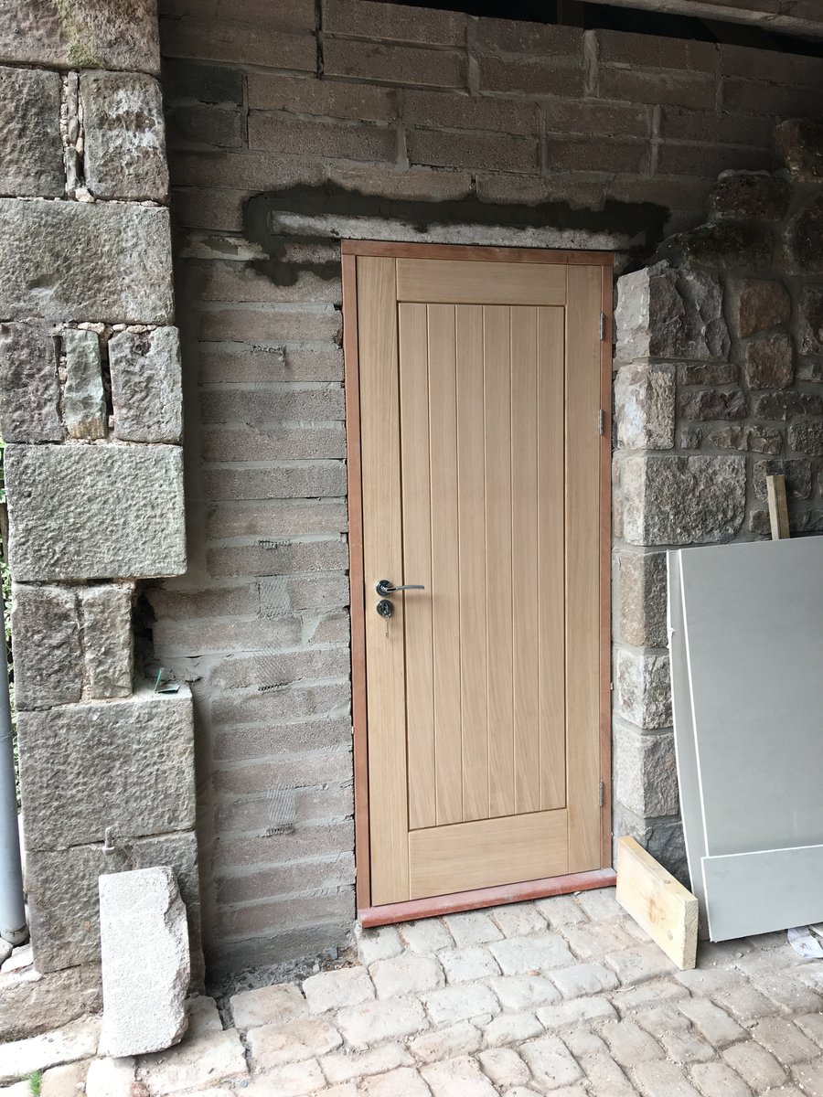 image shows: external doorway doorframe and door st briavels commonn 