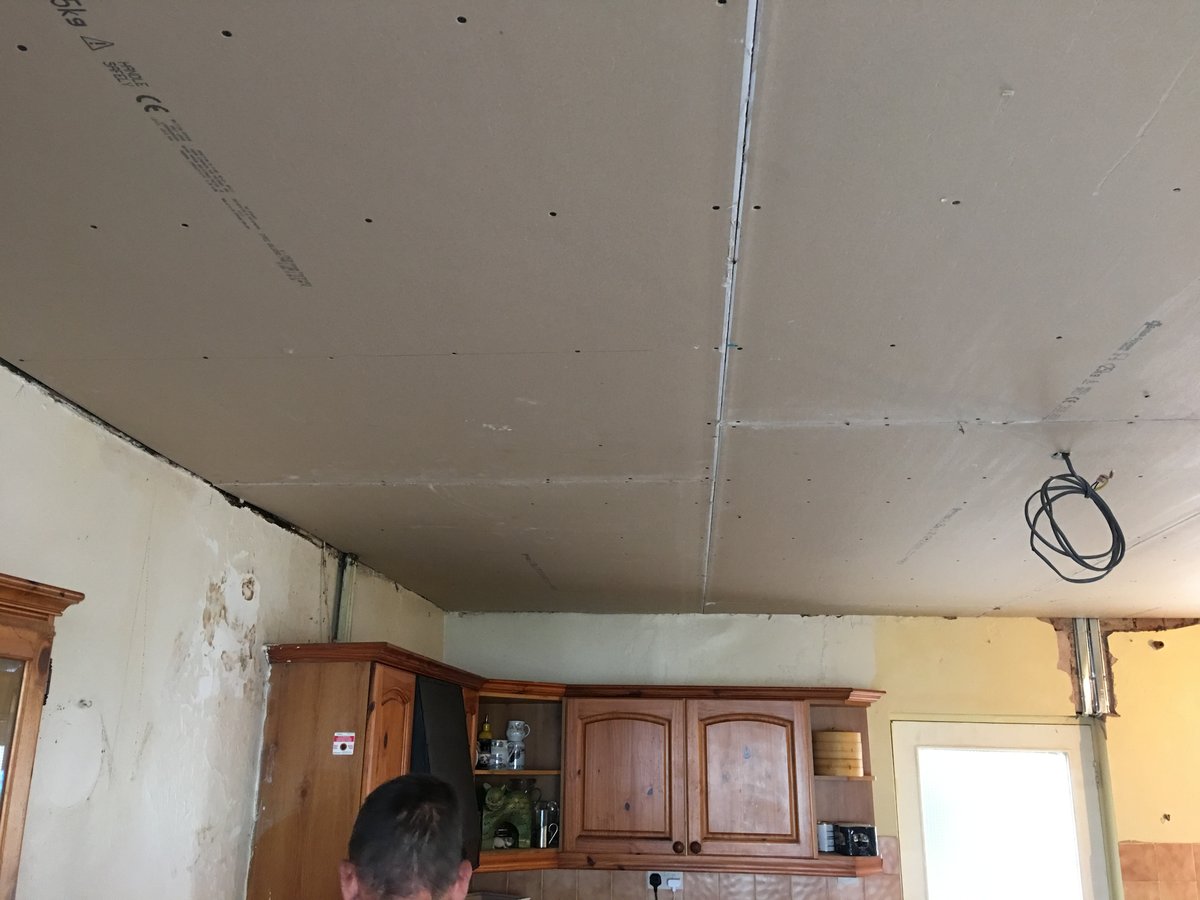 Click here to view the image of floor joist repair plasterboard skim at higher resolution. An image of floor joist repair plasterboard skim goes here.