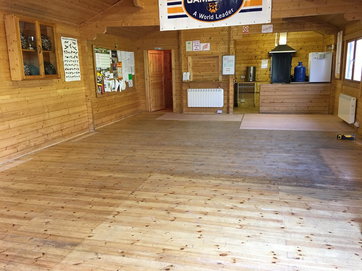 image shows: floor ply lining mork clay pigeon shoot 