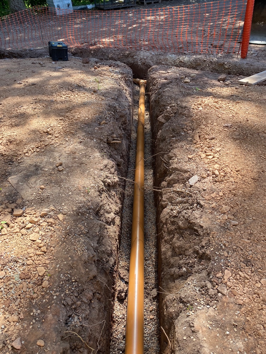 1014: Click here for full sized Drainage pipes groundworks image and more information Drainage pipes groundworksImage with link to high resolution version