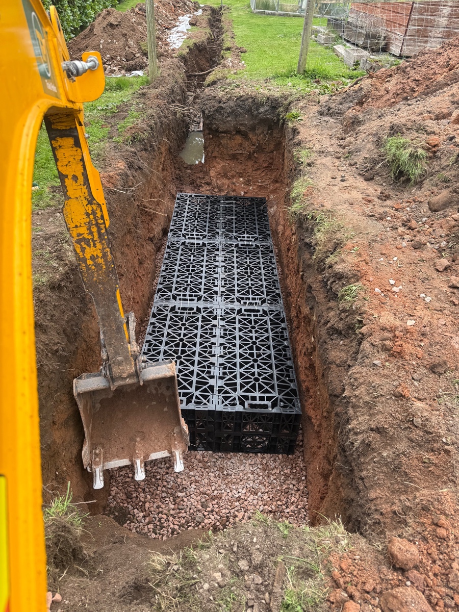 1017: Click here for full sized Soakaway groundworks image and more information Soakaway groundworksImage with link to high resolution version