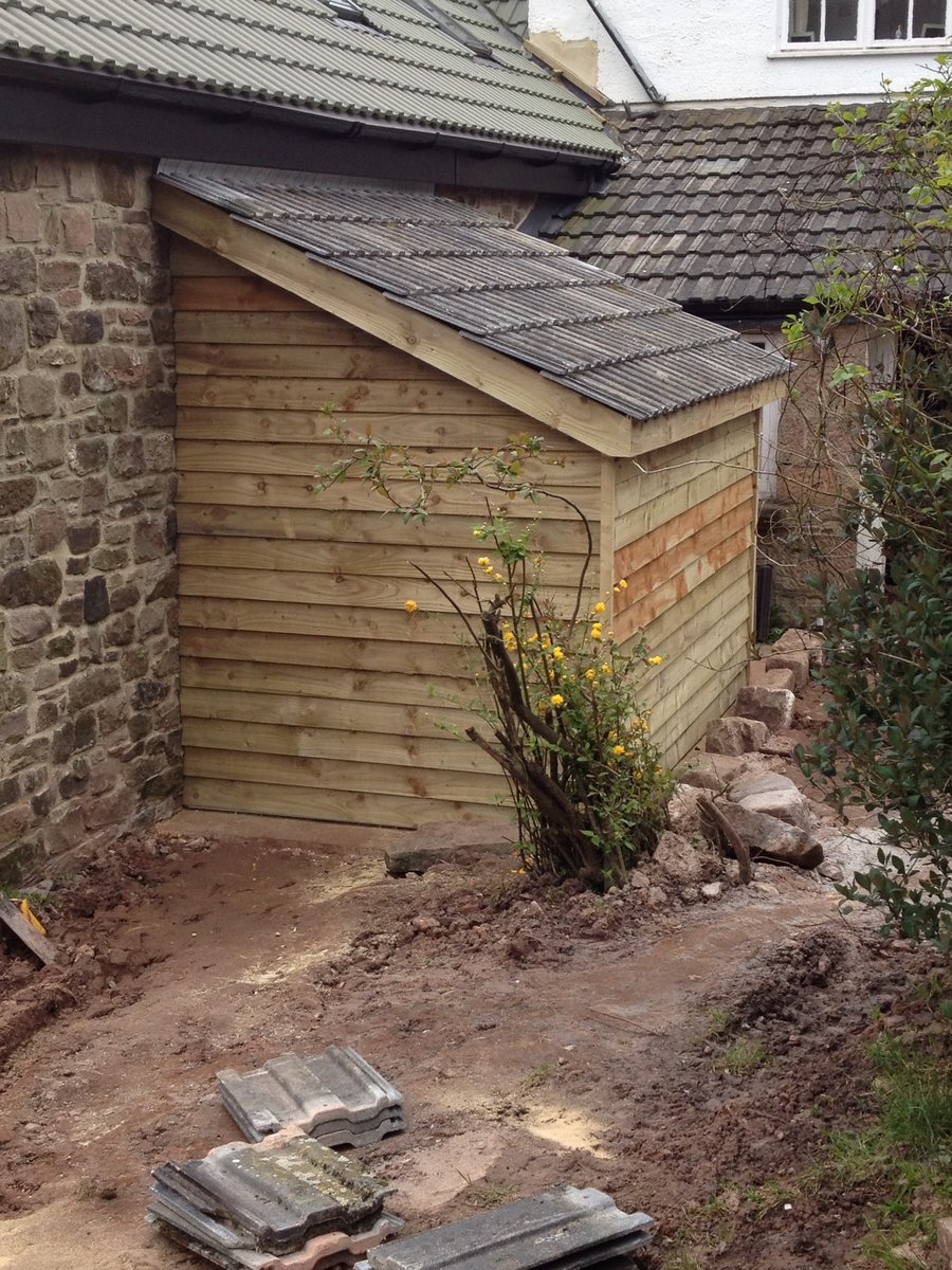 image shows: groundworks woodshed cleddon 