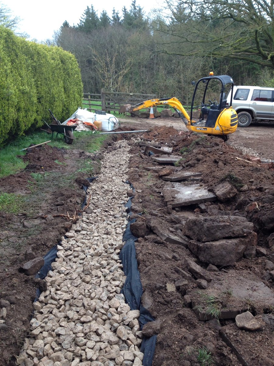 image shows: groundworks woodshed cleddon 