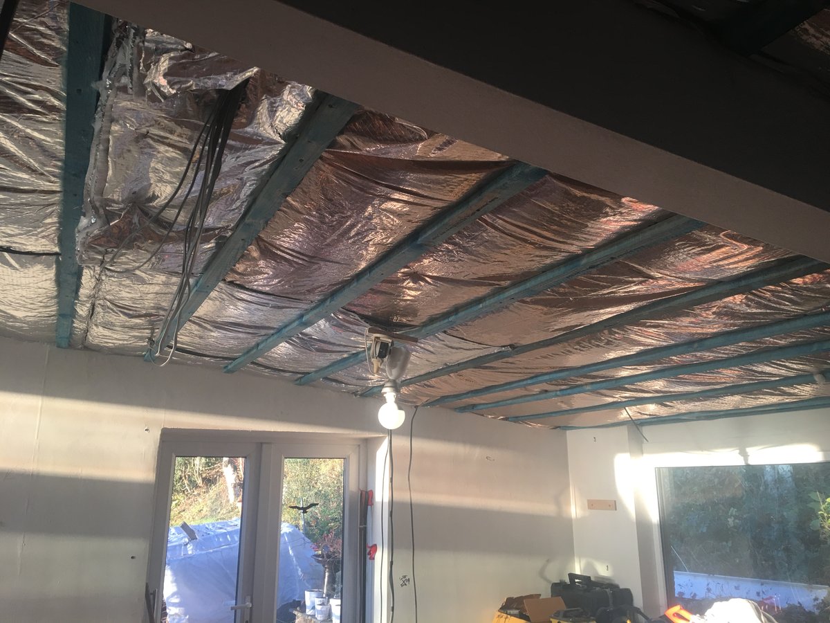 image shows: insulated ceiling for living room llanishen 