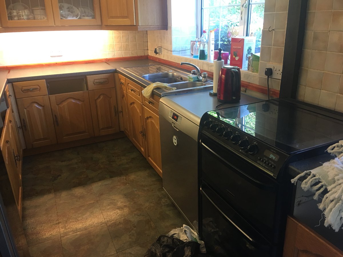 image shows: kitchen makeover cleddon 