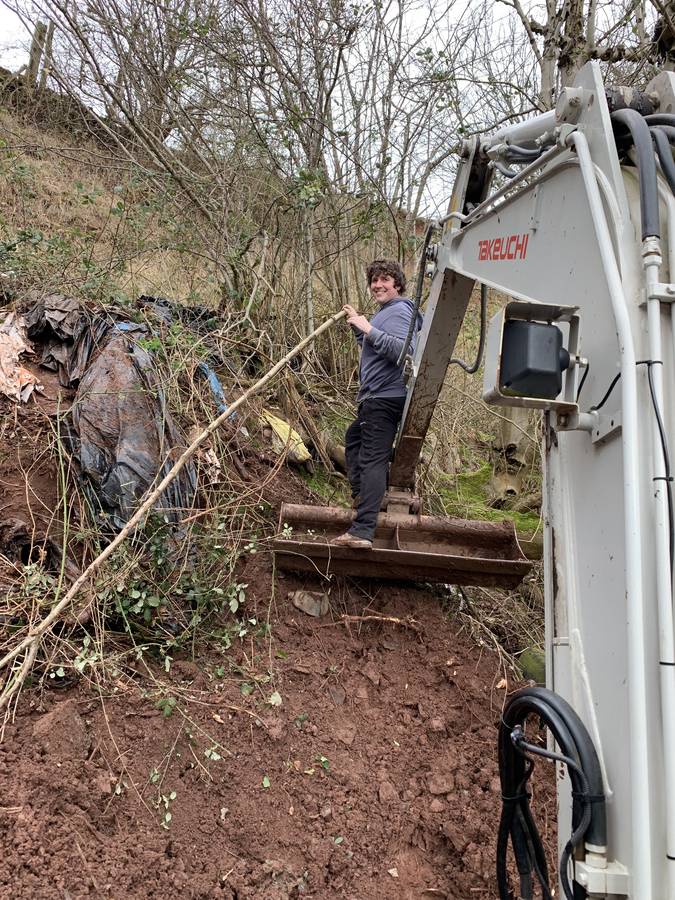Image of landslide road damage repair abergavenny 006 2019-11-16 - Landslips can be a real problem at this time of year
