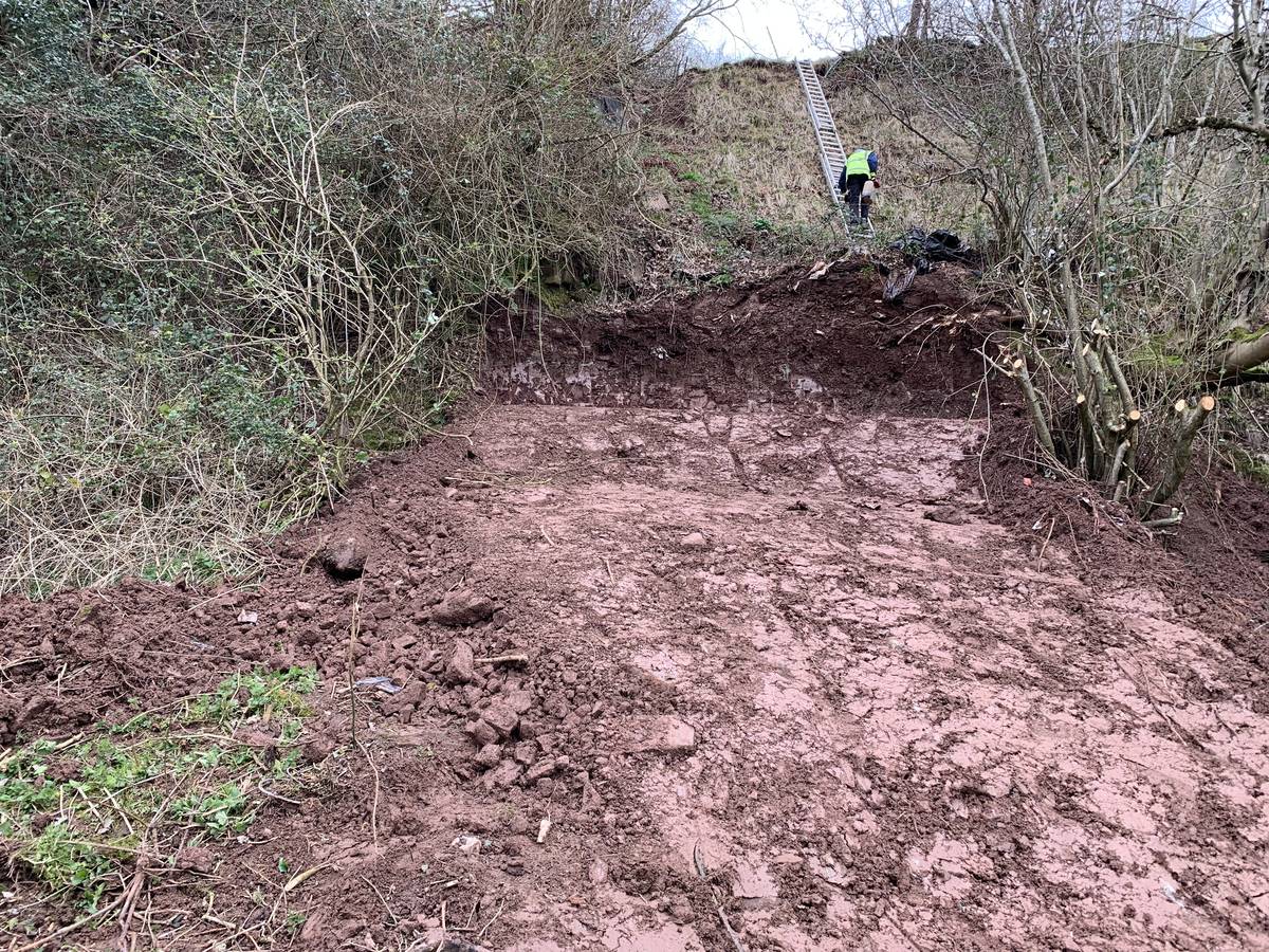 Image of landslide road damage repair abergavenny 007 2019-11-16 - Landslips can be a real problem at this time of year