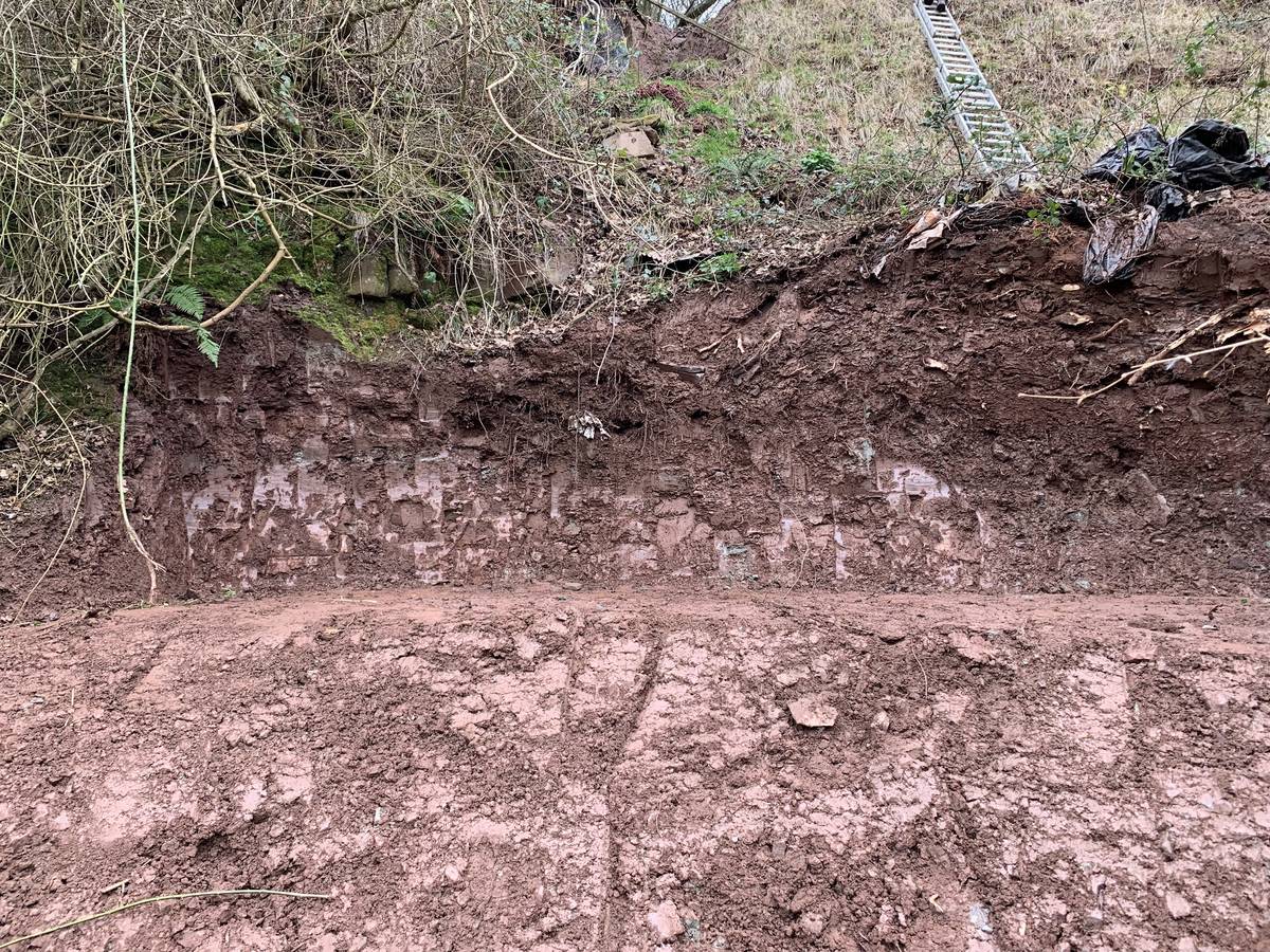 Image of landslide road damage repair abergavenny 008 2019-11-16 - Landslips can be a real problem at this time of year