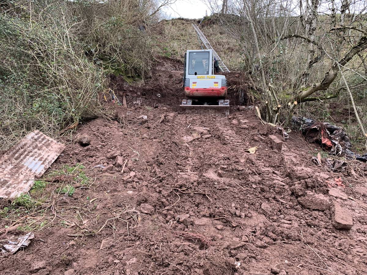 Image of landslide road damage repair abergavenny 009 <h2>2019-11-16 - Landslips can be a real problem at this time of year</h2>