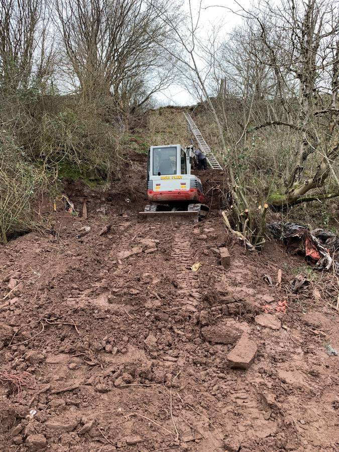 Image of landslide road damage repair abergavenny 010 2019-11-16 - Landslips can be a real problem at this time of year