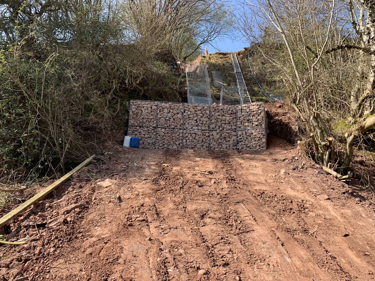Image of landslide road damage repair abergavenny 012 2019-11-16 - Landslips can be a real problem at this time of year