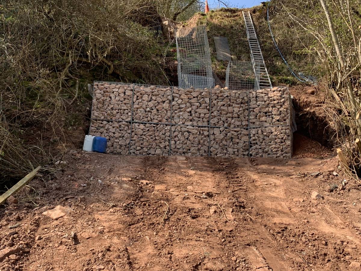 Image of landslide road damage repair abergavenny 013 2019-11-16 - Landslips can be a real problem at this time of year
