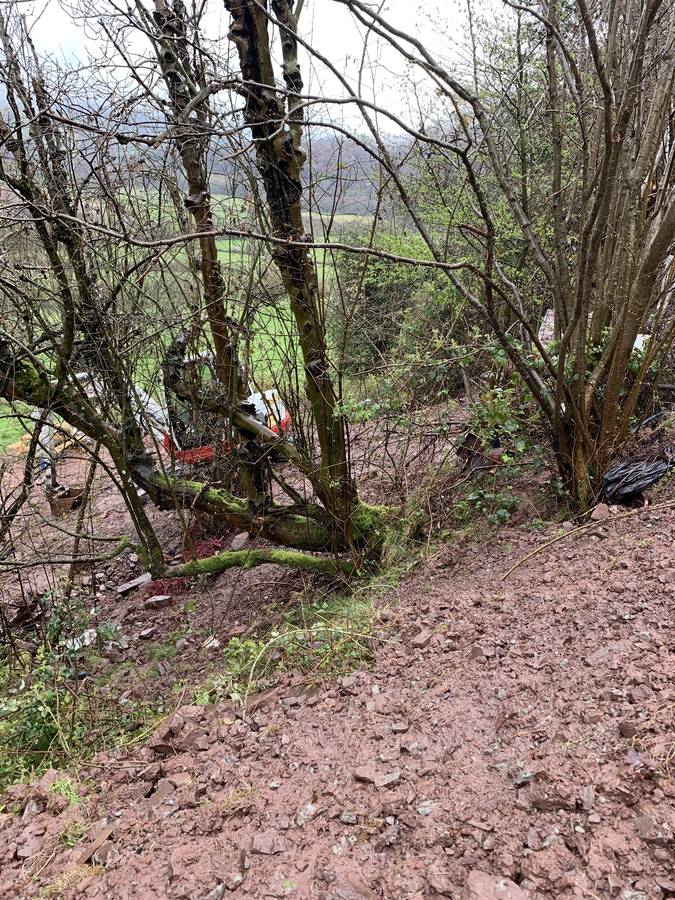 Image of landslide road damage repair abergavenny 023 2019-11-16 - Landslips can be a real problem at this time of year