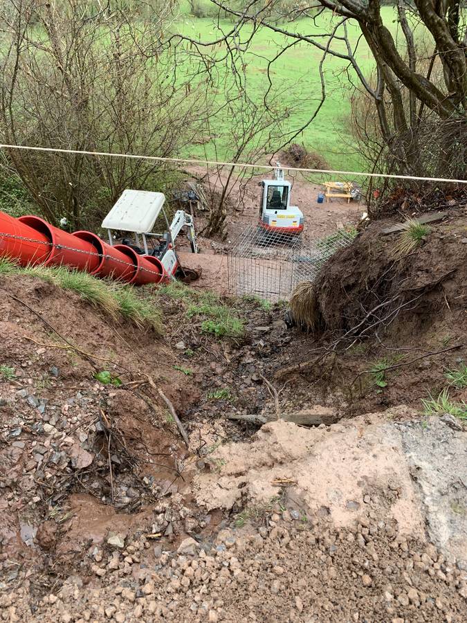 Image of landslide road damage repair abergavenny 025 <h2>2019-11-16 - Landslips can be a real problem at this time of year</h2>