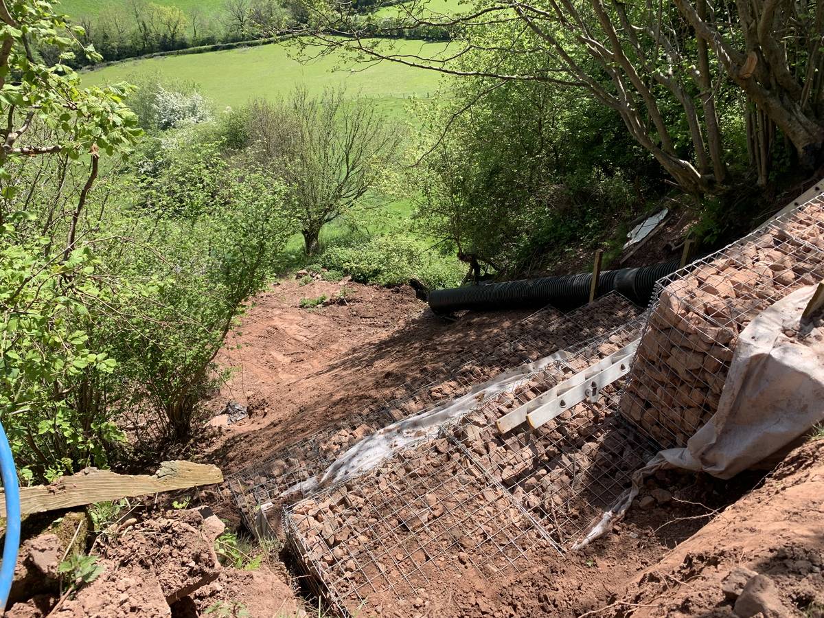 Image of landslide road damage repair abergavenny 039 <h2>2019-11-16 - Landslips can be a real problem at this time of year</h2>