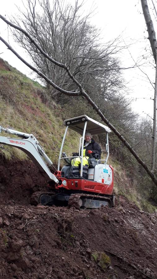 Image of landslide road damage repair abergavenny 063 <h2>2019-11-16 - Landslips can be a real problem at this time of year</h2>