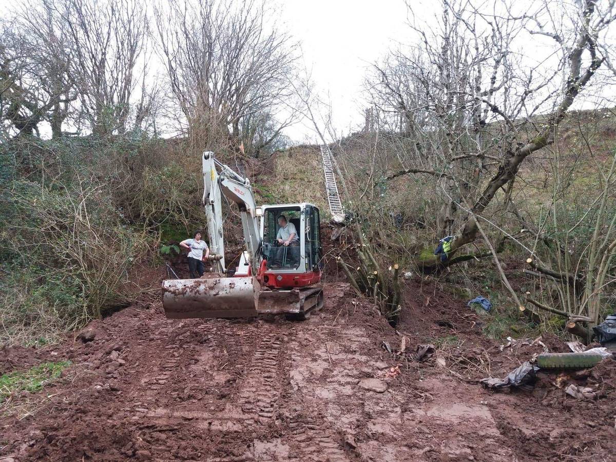Image of landslide road damage repair abergavenny 065 <h2>2019-11-16 - Landslips can be a real problem at this time of year</h2>