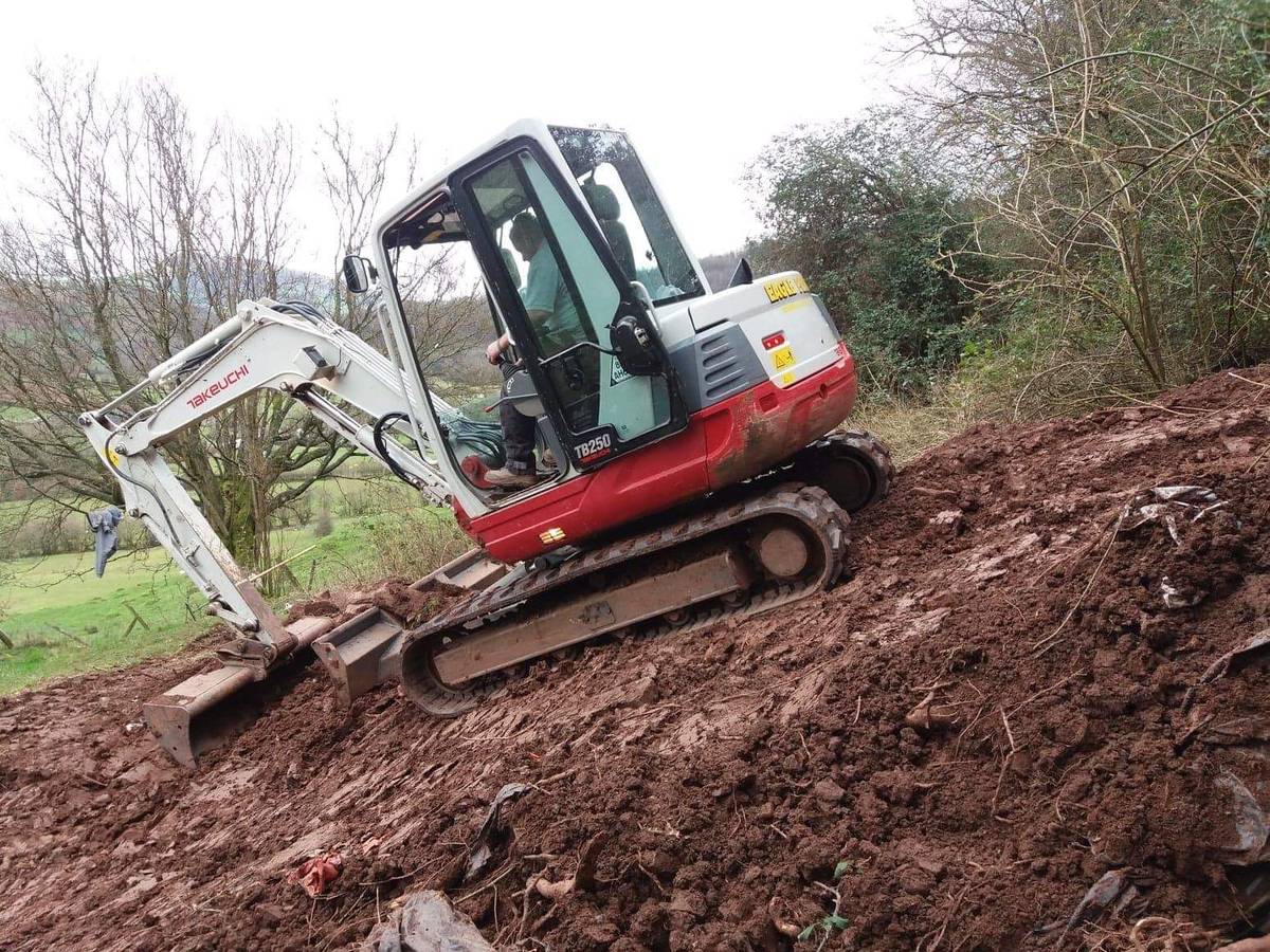 Image of landslide road damage repair abergavenny 066 <h2>2019-11-16 - Landslips can be a real problem at this time of year</h2>