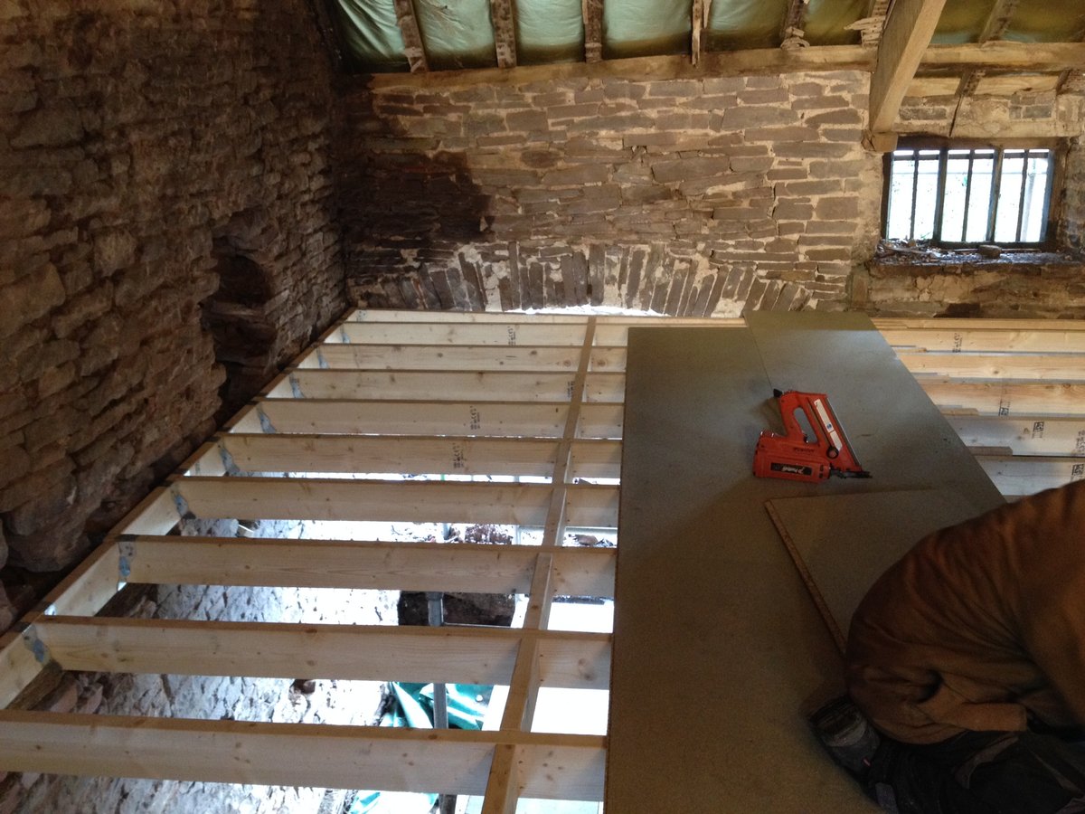 image shows: Looking back at a barn conversion in Llanishen