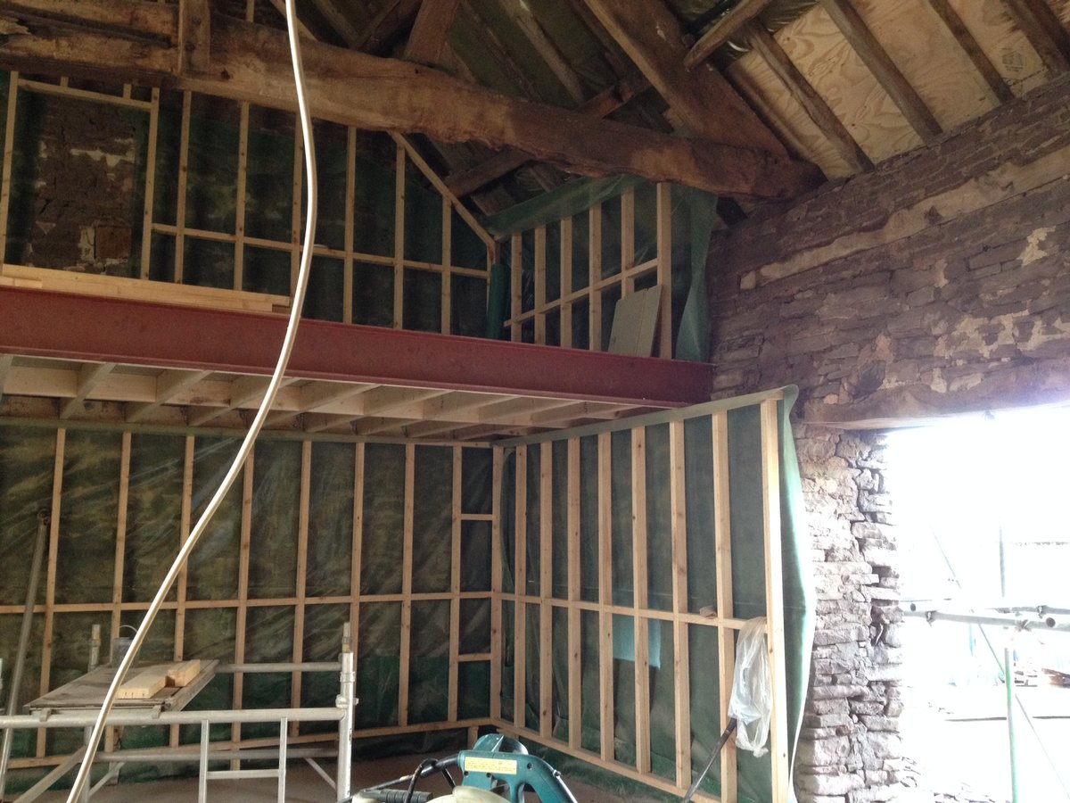 An image of Looking back at a barn conversion in Llanishen goes here.