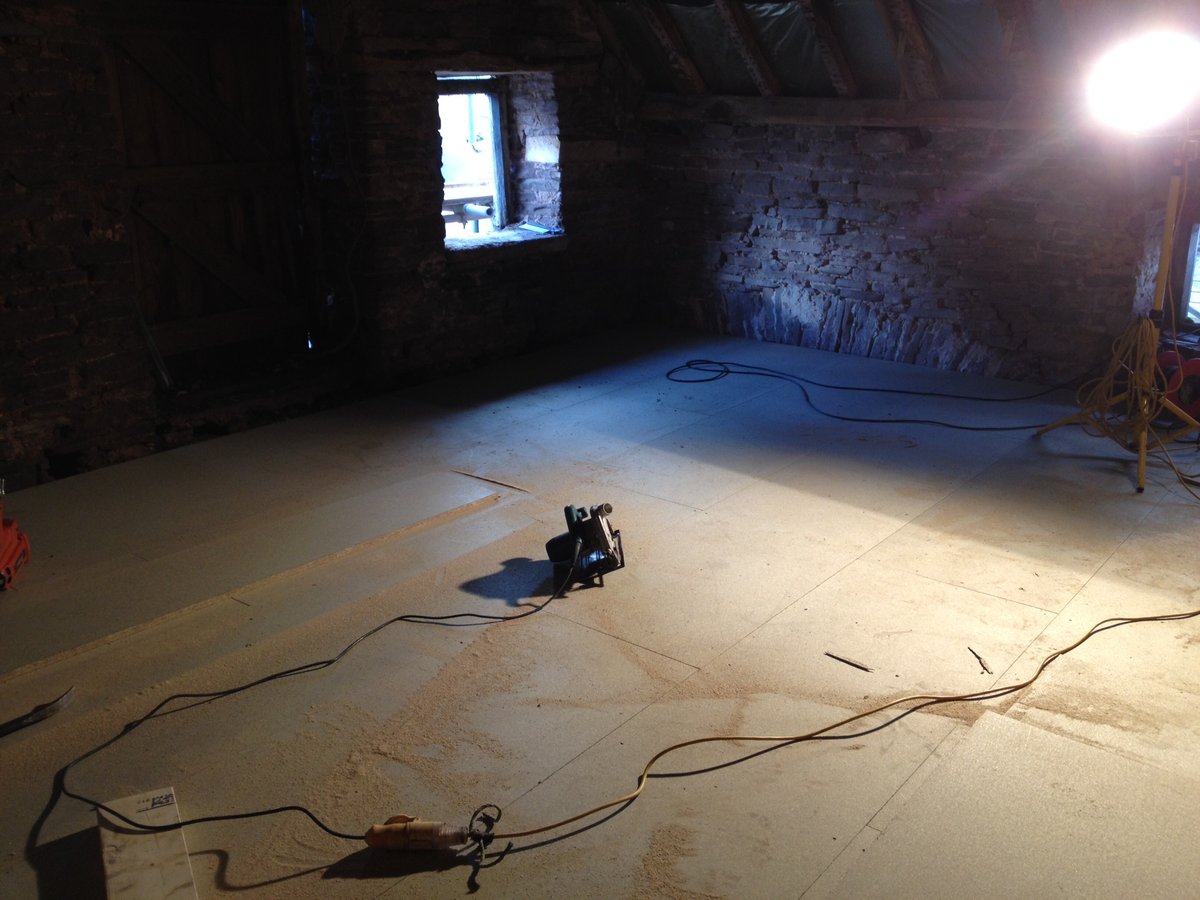 image shows: Looking back at a barn conversion in Llanishen