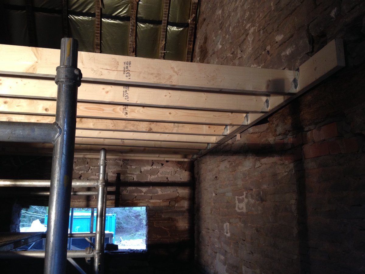 image shows: Looking back at a barn conversion in Llanishen