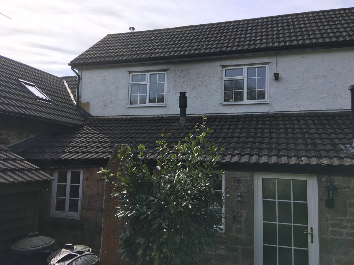 image shows: new roofing felt and battens velux window cleddon 