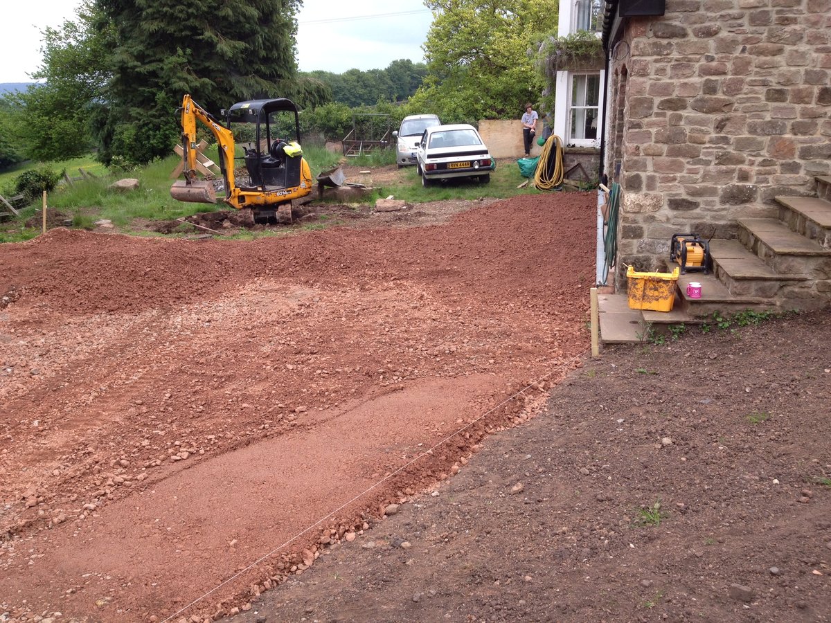 image shows: path driveway patio parking space cleddon 