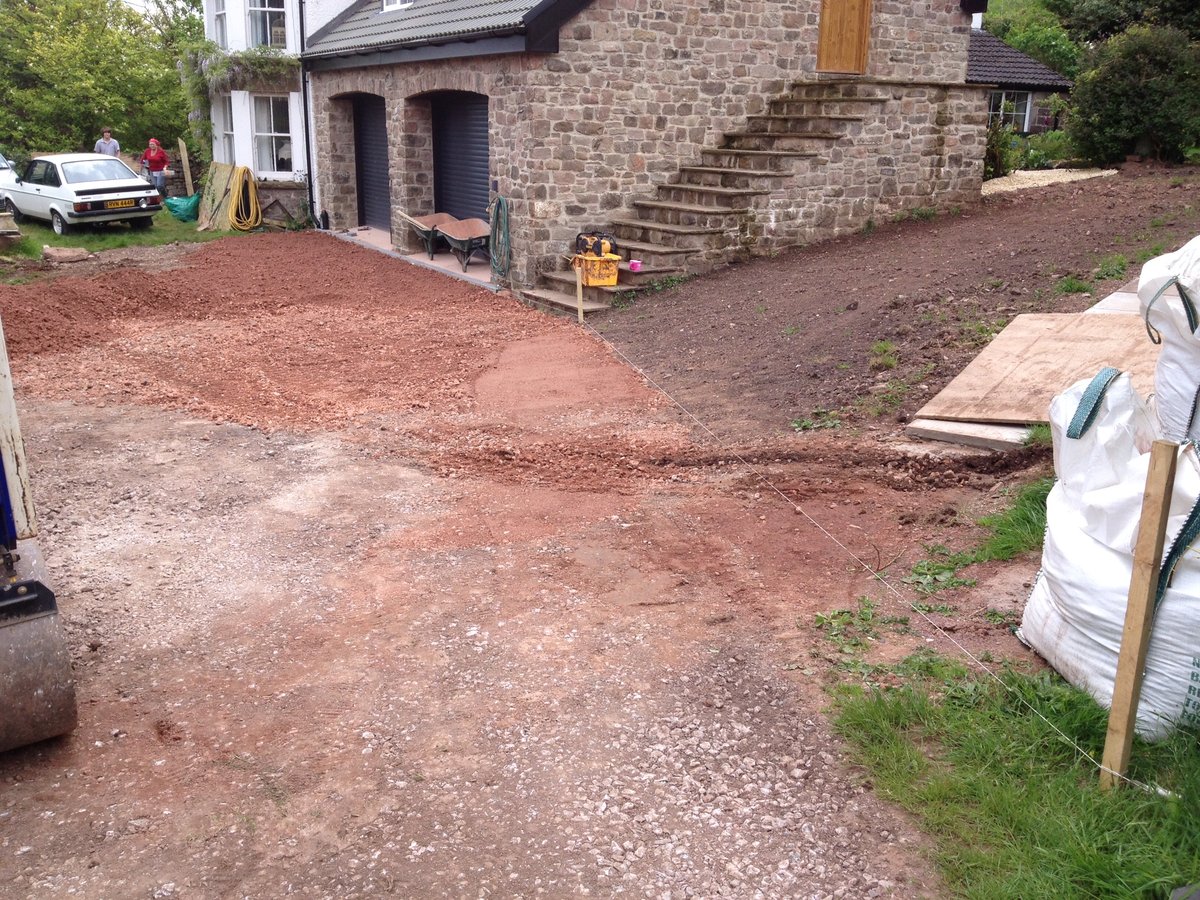 image shows: path driveway patio parking space cleddon 