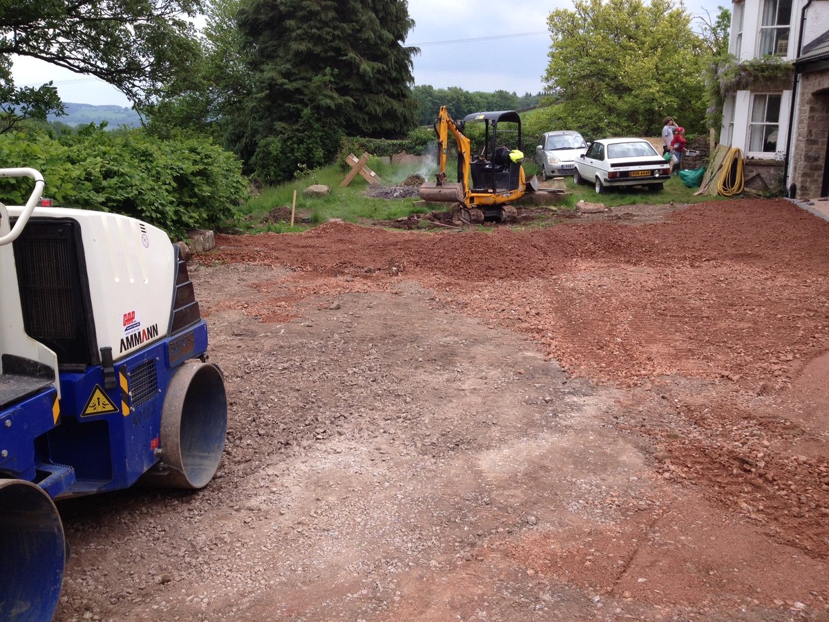 image shows: path driveway patio parking space cleddon 