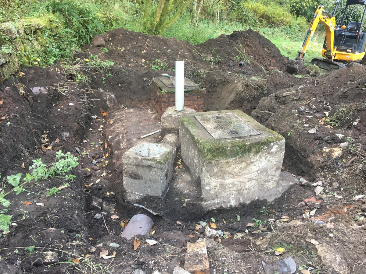 image shows: septic tank pipework devauden 