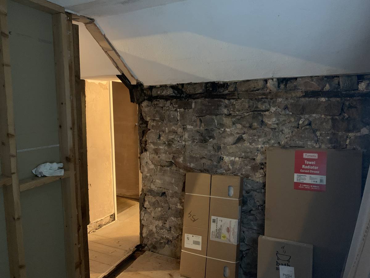 image shows: Renovation of stone cottage in Catbrook