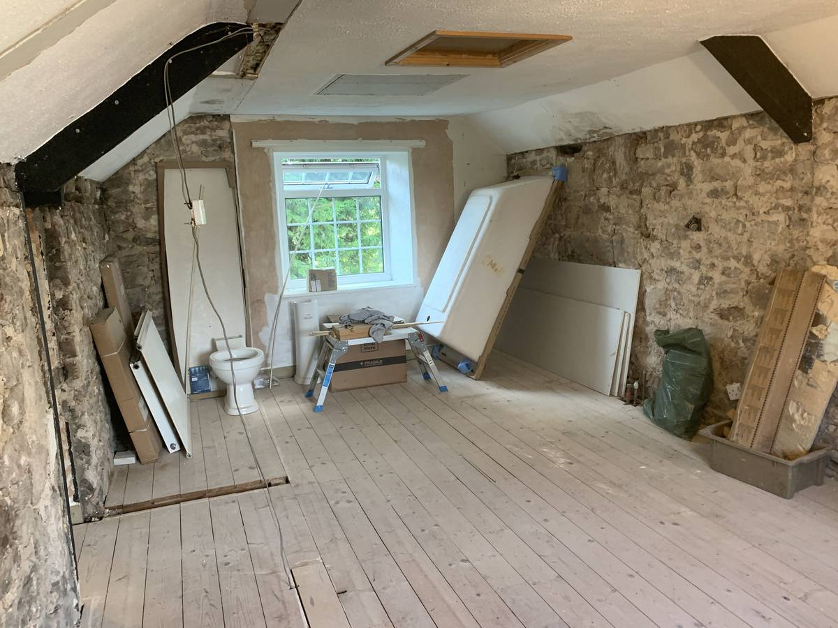 image shows: Renovation of stone cottage in Catbrook