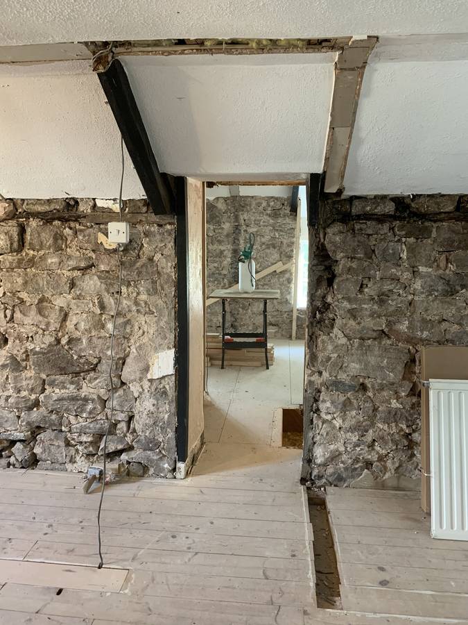 image shows: Renovation of stone cottage in Catbrook