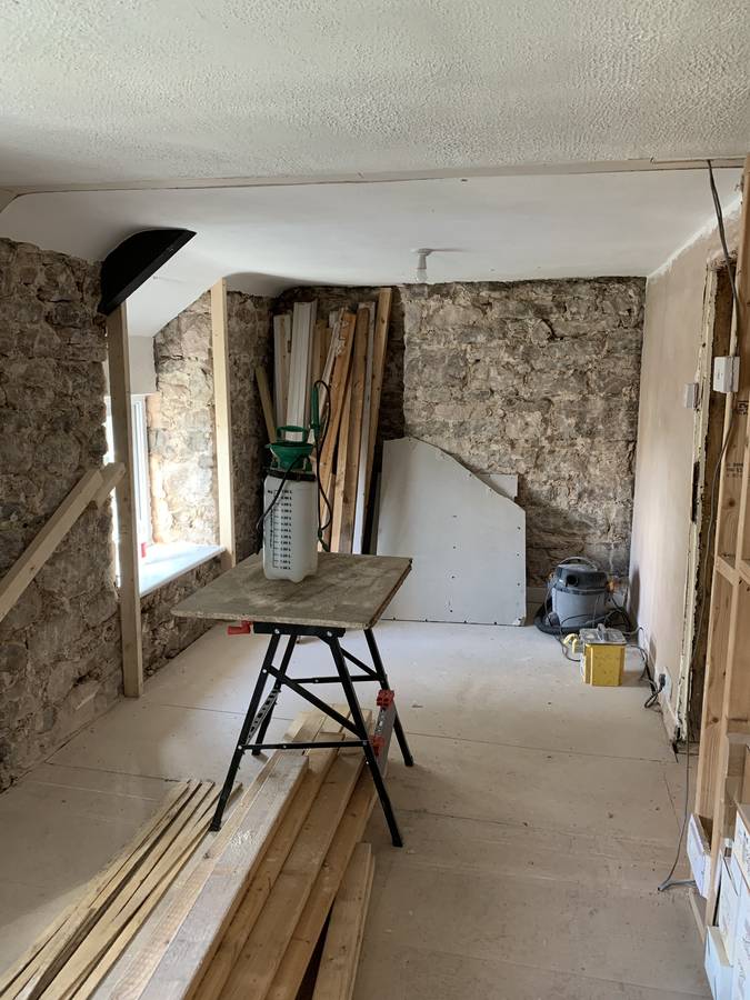 image shows: Renovation of stone cottage in Catbrook